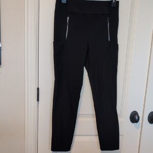 Athleta Black Joggers with Zippered Pockets